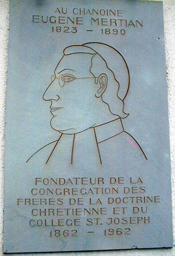 1962 - Plaque commémorative du chanoine Eugène Mertian